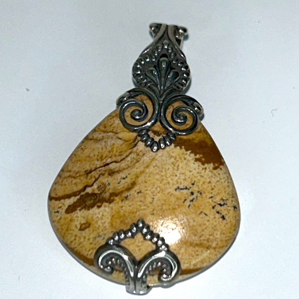 Nwot Carolyn Pollack Designer Sterling Silver Gemstone Hinged Pendant Enhancer